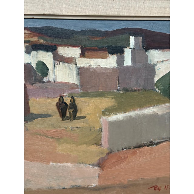 Rolf Norrman, Southern Village Landscape, 1950s, Oil Painting on Canvas, Framed For Sale - Image 7 of 18
