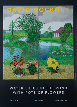 Waterlilies in the Pond Poster after David Hockney