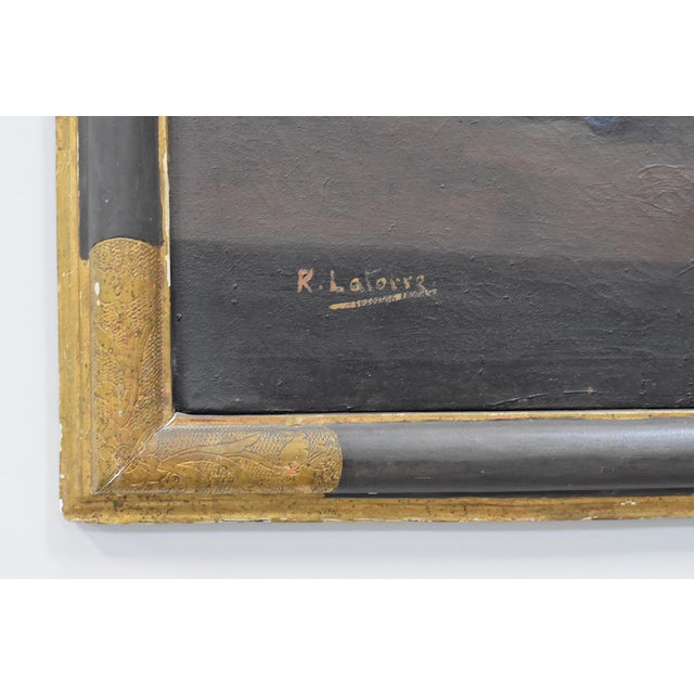 Antique Rafael La Torre Fruit Basket Still Life Oil Painting, Framed For Sale In Charlotte - Image 6 of 7