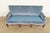 Blue Baker Furniture Style French Provincial Louis XV Carved Walnut Velvet Upholstered Sofa | Circa 1960s For Sale - Image 8 of 13