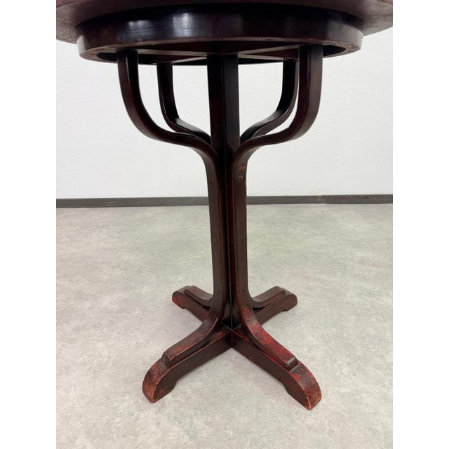 Wood Vienna Secession Tulip No. 8024 Pedestal Side Table from Otto Wagner, 1905 For Sale - Image 7 of 12