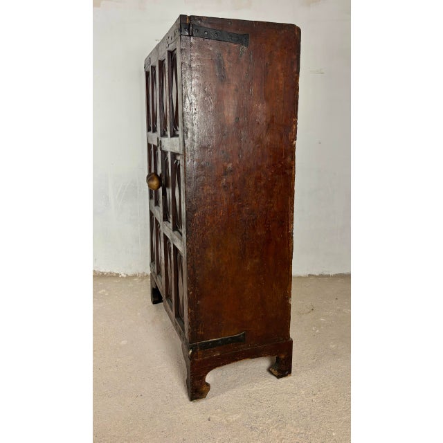 Antique Spanish Rustic Cabinet in Solid Oak, 18th Century For Sale - Image 9 of 11