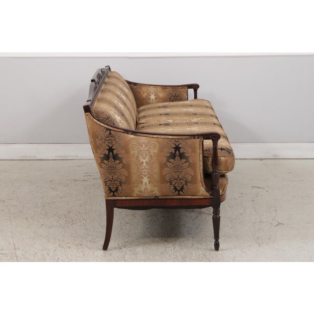 19th Century Antique Federal Style Mahogany Frame Sofa For Sale - Image 5 of 18
