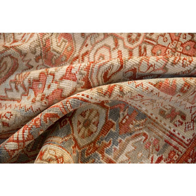 Transitional Vintage Distressed Heriz Carpet - 7'11" X 9'6" For Sale - Image 3 of 12