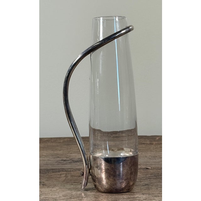 Gio Ponti Italian Modernist Silverplate Wine Carafe / Martini Cocktail Pitcher by Padova For Sale - Image 4 of 8