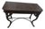 Vintage Console Writing Desk Featuring Ornate Cast Metal Winged Female Caryjate For Sale