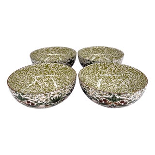 Morris & Co. Strawberry Thief Porcelain Cereal Bowl - Set of 4 For Sale