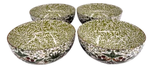 Morris & Co. Strawberry Thief Porcelain Cereal Bowl - Set of 4
