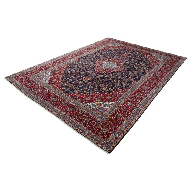 Hand-Knotted Kashan Cork Oriental Rug, in Flawless conditions. Designed 1990 to 1999