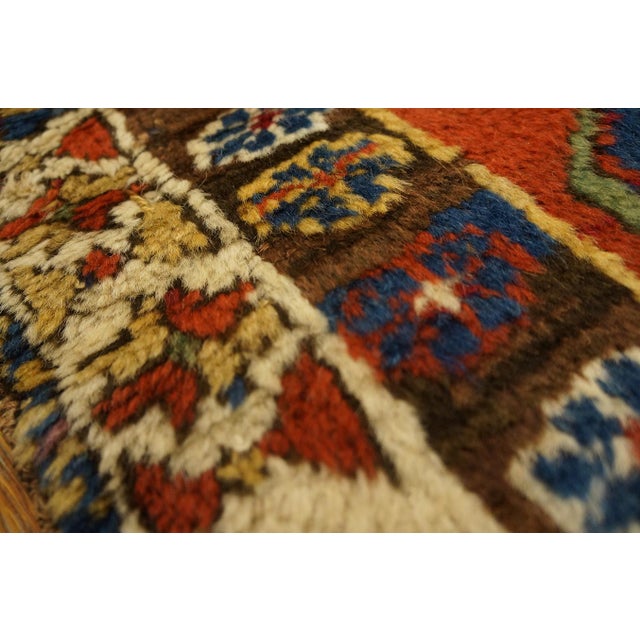 1890s Multicolor Geometric Tribal Antique Antique Turkish Village Yastik Rug 1'10"x 2'6" Handknotted Wool Carpet For Sale - Image 9 of 10