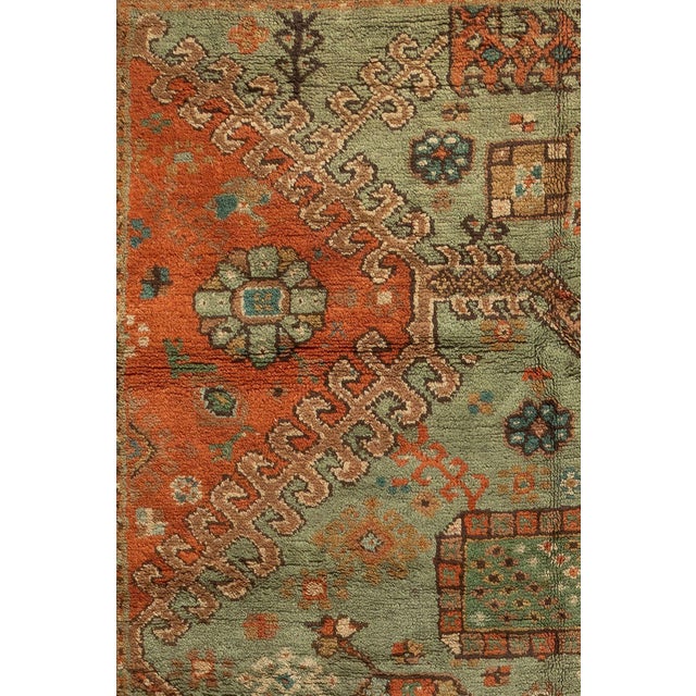 Green Early 20th Century Zabihi Collection Green Large Irish Donegal Rug - 13'2" x 14'9" For Sale - Image 8 of 12