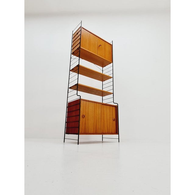 Free-Standing String Shelf-System in Teak from WHB Germany, 1950s For Sale - Image 10 of 11