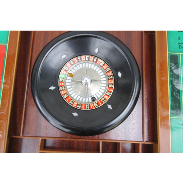 Italian Inlay Multi Games Table Changeable Tops Chess Backgammon Roulette 6036 For Sale In Miami - Image 6 of 18
