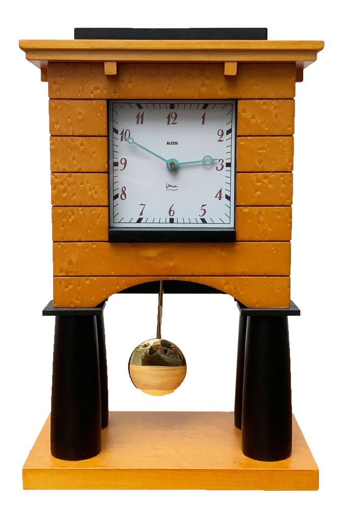 Postmodern Italian Mantel Clock by Michael Graves for Alessi 