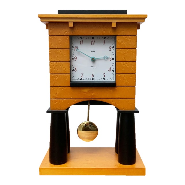 Postmodern Italian Mantel Clock by Michael Graves for Alessi For Sale