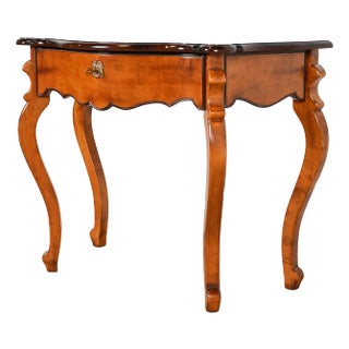 Baker Furniture Italian Provincial Louis XV Carved Maple Console or Entry Table For Sale