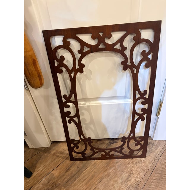 Wood Vintage Carved Wood Display Cabinet / China Cabinet For Sale - Image 7 of 7