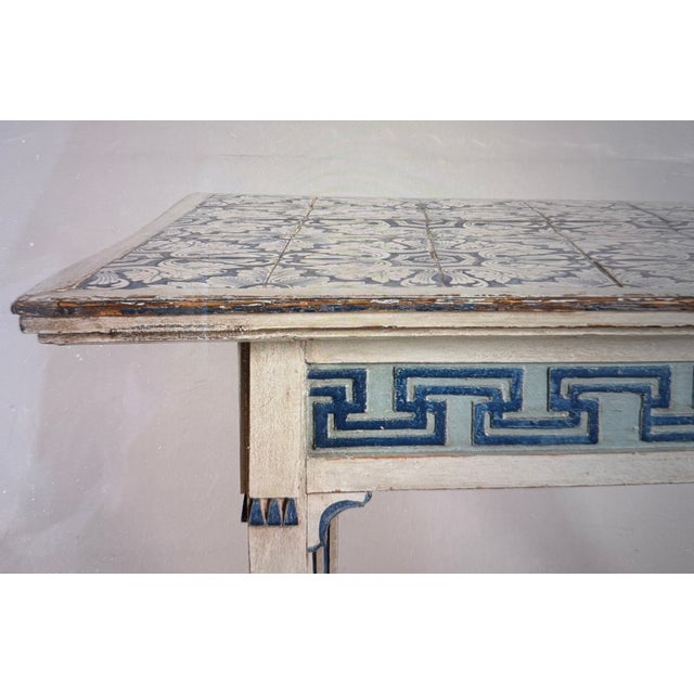 Antique Faience Table, 1840s For Sale - Image 10 of 13