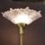 Tall brass finish torchiere floor lamp with a clear acrylic starburst shade. 3 way light, nob on socket. Condition: Very...
