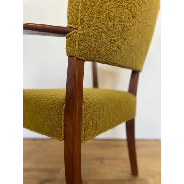 Vintage Danish Teak Chair with Green Fabric, 1970 For Sale - Image 10 of 18