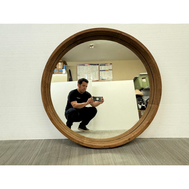 Brownstone Capri Mirror, Teak Wood For Sale In San Francisco - Image 6 of 12