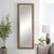 Modern Faux Ratan Floor Mirror For Sale - Image 3 of 7