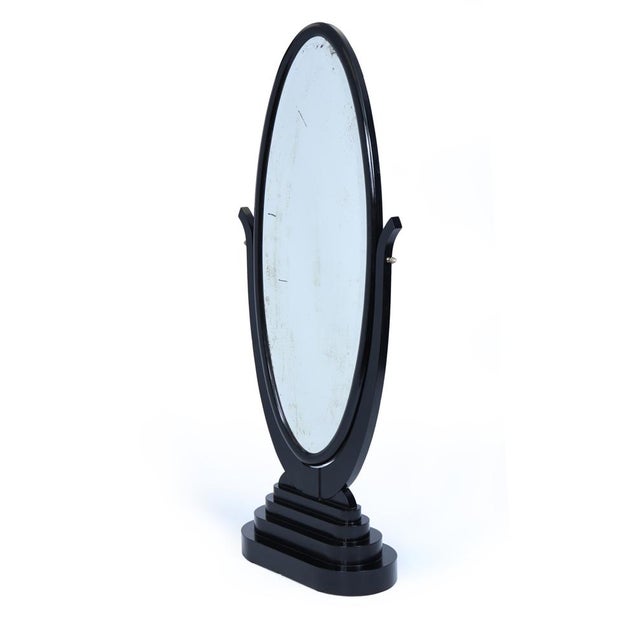 Art Deco French Cheval Mirror with Ebonised Frame, 1925 For Sale - Image 14 of 14