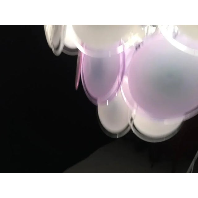Metal Disc Murano Chandeliers from Vistosi, 1970s, Set of 4 For Sale - Image 7 of 10