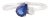 Toi Et Moi Blue Sapphire & Diamond Statement Ring Made in 14k Gold Size 5.5 For Sale