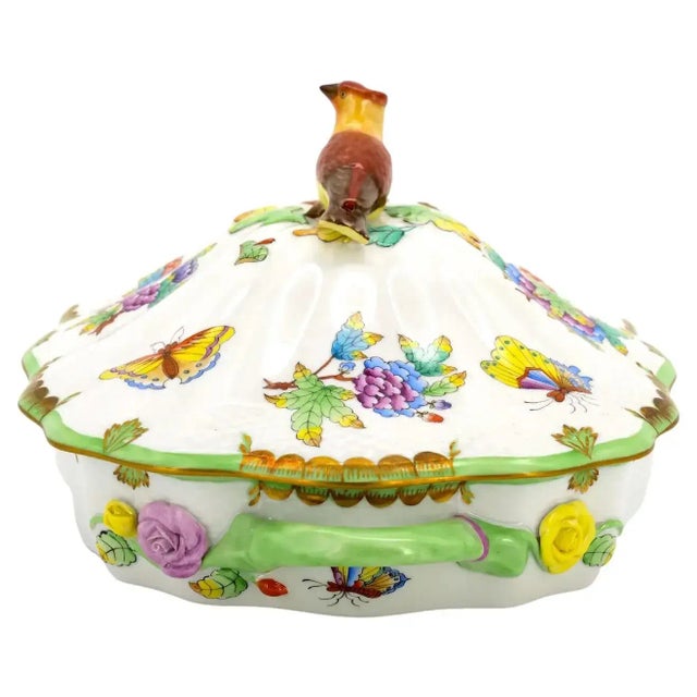 Herend Herend Porcelain Tableware Covered Bowl / Tureen For Sale - Image 4 of 13