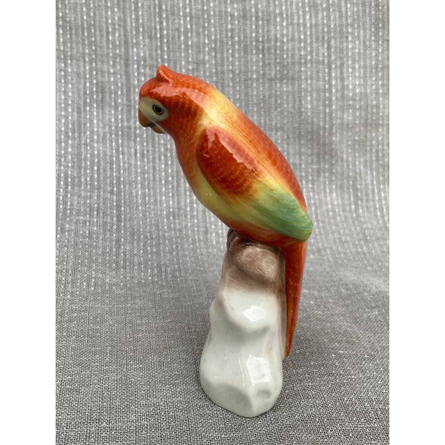 Herend Vintage Herend Porcelain Parrot Figurine For Sale - Image 4 of 11