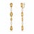 Modern Multi-Shape Citrine and pearl Earrings. Contemporary Pearl & Citrine Drop Earrings. Geometric Citrine and Pearl...