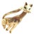 Mid 20th Century Tiffany & Co. Yellow Gold Emerald Cat Pin Brooch For Sale