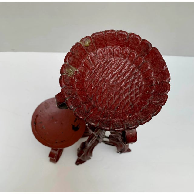 Set of Two Vintage Iron Candle Holders For Sale - Image 4 of 5