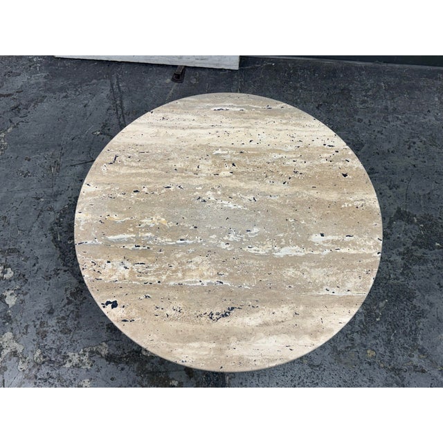Stone Vincent Dupont-Rougier for Christophe Delcourt Ouk Travertine Side Table For Sale - Image 7 of 12