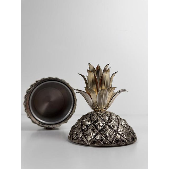Mid-Century Pineapple Ice Bucket in Silvered Pewter attributed to Mauro Manetti, Italy, 1970s For Sale - Image 12 of 18