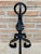 19th Century French Wrought Iron Andirons, Set of 2 For Sale - Image 4 of 10