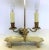 Antique Italian Brass Student Oil Lamp Converted to Electric With Adjustable Height Shades For Sale - Image 11 of 13