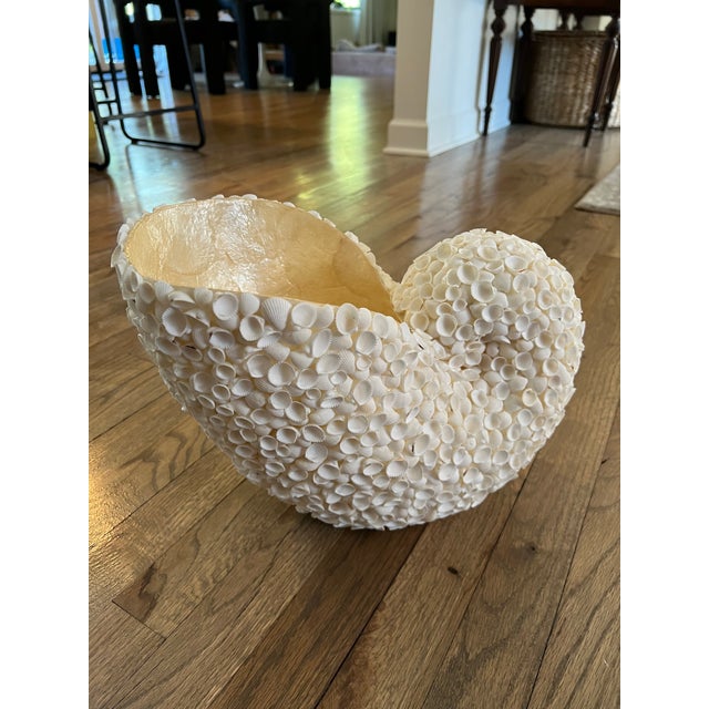 Late 20th Century Late 20th Century Sea Shell Encrusted Shell Shaped Vessel For Sale - Image 5 of 7
