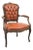 Late 20th Century Chateau d'Ax Louis XV Leather Chair For Sale