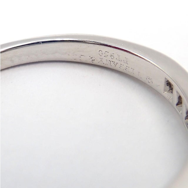 Tiffany and Co. Tiffany & Co. Platinum 0.59ctw Diamond Engagement Ring sz 5.25 For Sale - Image 4 of 12