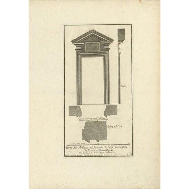 De Rossi, Illustration of Palazzo Dei Conservatori, 1710, Print For Sale