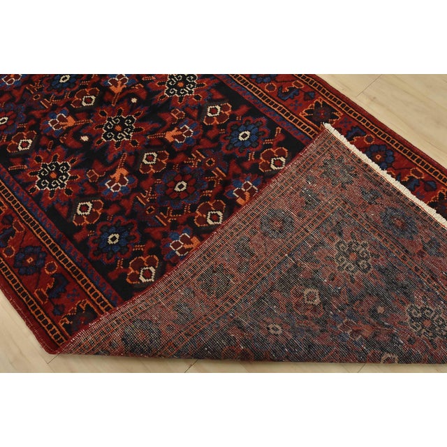 Luri Rug 4’1” X 7’9” Blue Wool Vintage Tribal Hand-Knotted Oriental Carpet For Sale - Image 12 of 13