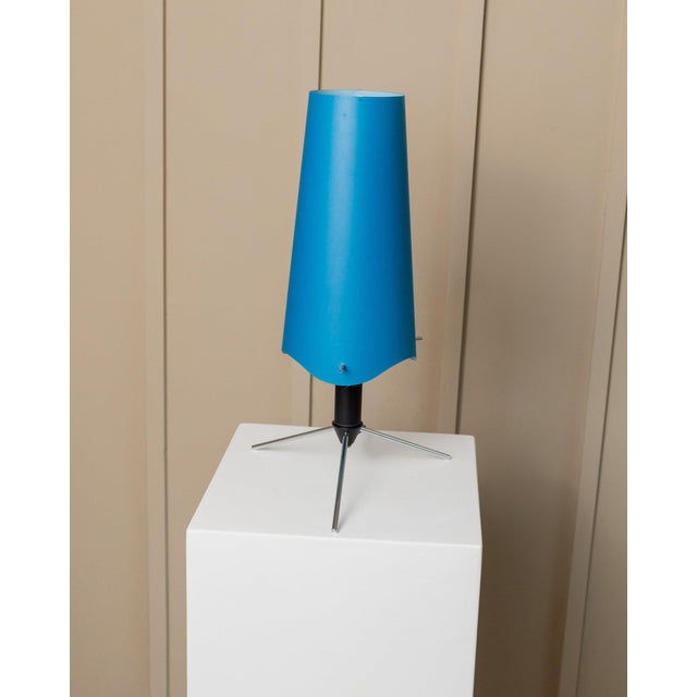 Vintage Blue Table Lamp, 1980s For Sale - Image 10 of 11