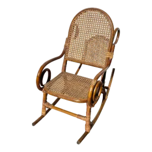 Vintage Children’s Rattan Rocking Chair