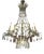 French Chandelier in White and Violet Cut Crystal For Sale