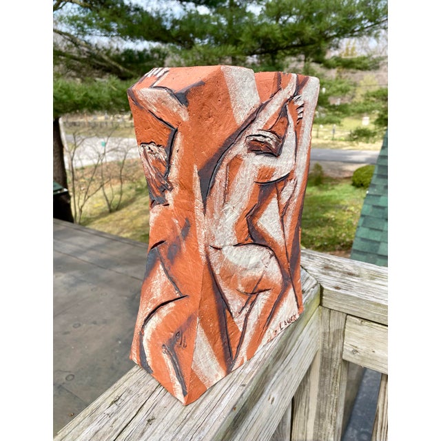 Four-Sided Figural Terracotta Sculpture For Sale In Chicago - Image 6 of 9