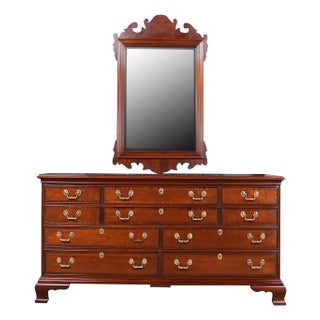 1980s Vintage Councill Triple Dresser and Mirror For Sale