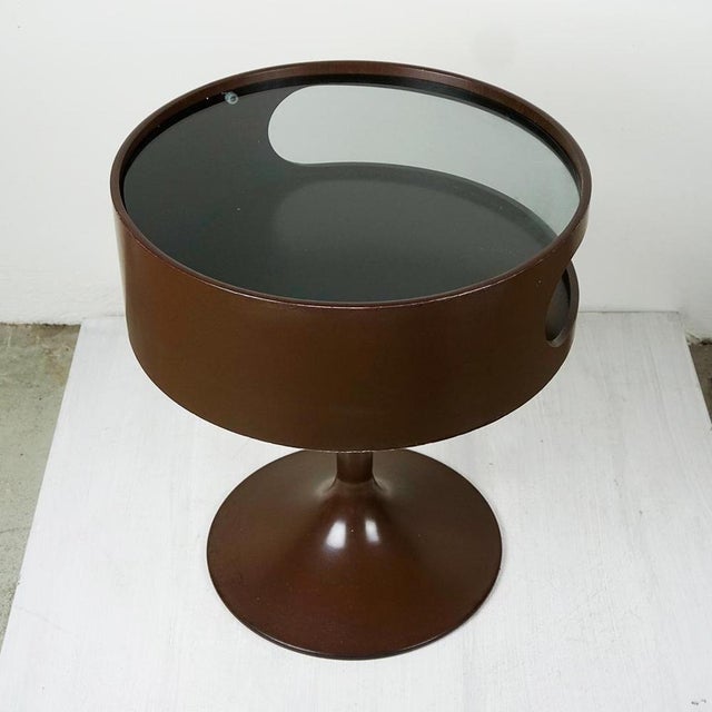 Metal Vintage Space Age Tulip Side Table from Opal, Germany, 1960s For Sale - Image 7 of 12