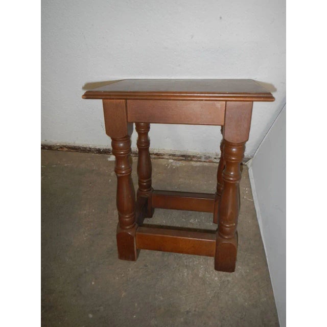 Beech Coffee Table with Stools, Set of 3 For Sale - Image 4 of 9